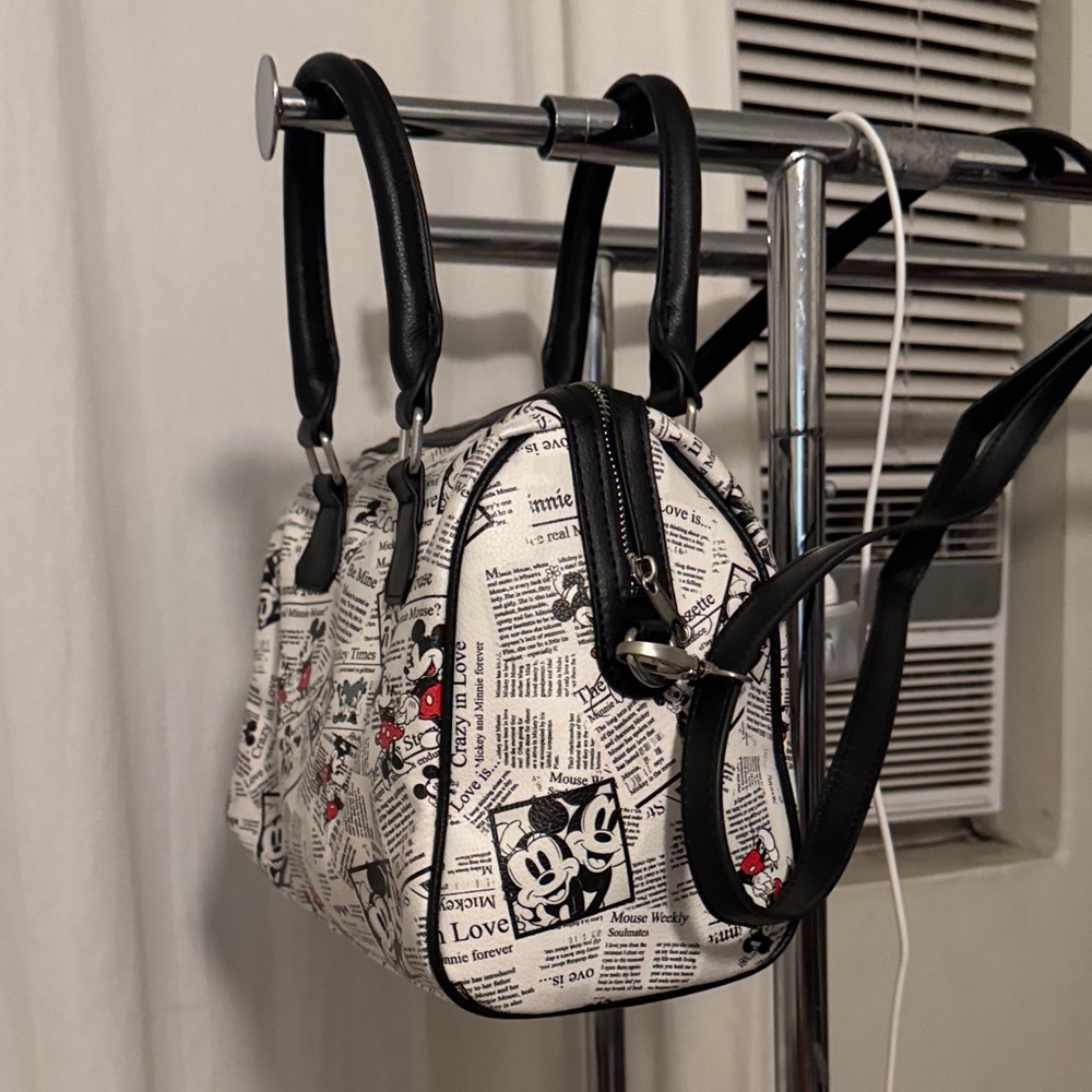 Mickey Mouse Black and White Satchel